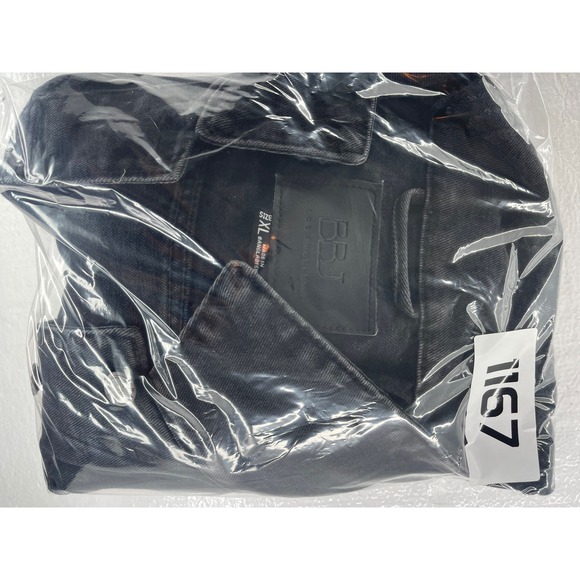 BBJ Los Angeles Denim Jacket Distressed Black Wash Cropped Jean Jacket XXL‎ - Picture 5 of 5